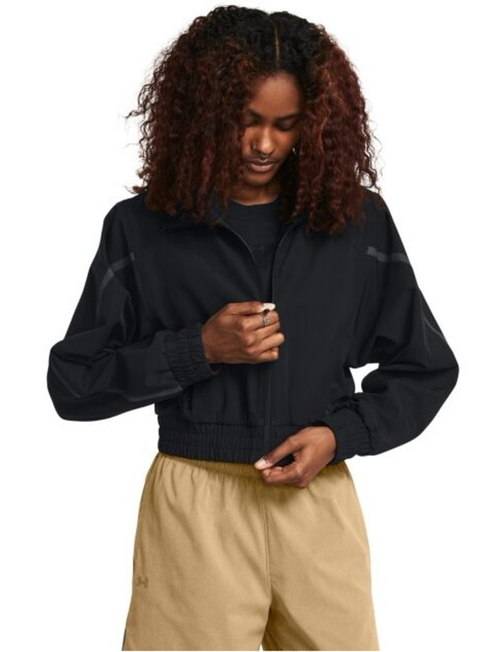 Under Armour Water Resistant Black Unstoppable Crop Jacket Small
